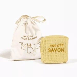 Panier pochon « Set lingerie » en coton et ses 10 pinces à linge