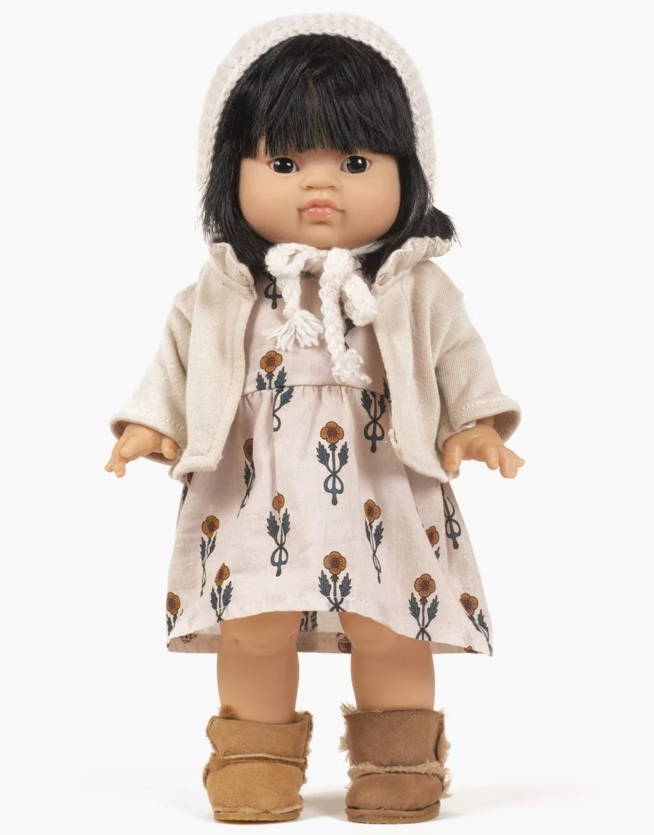 Béguin vintage en crochet fait main écru – Image 2