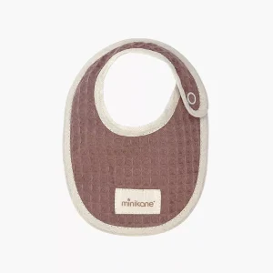 Bambinis – Bavoir Elmo en maille nid d&rsquo;abeille châtaigne