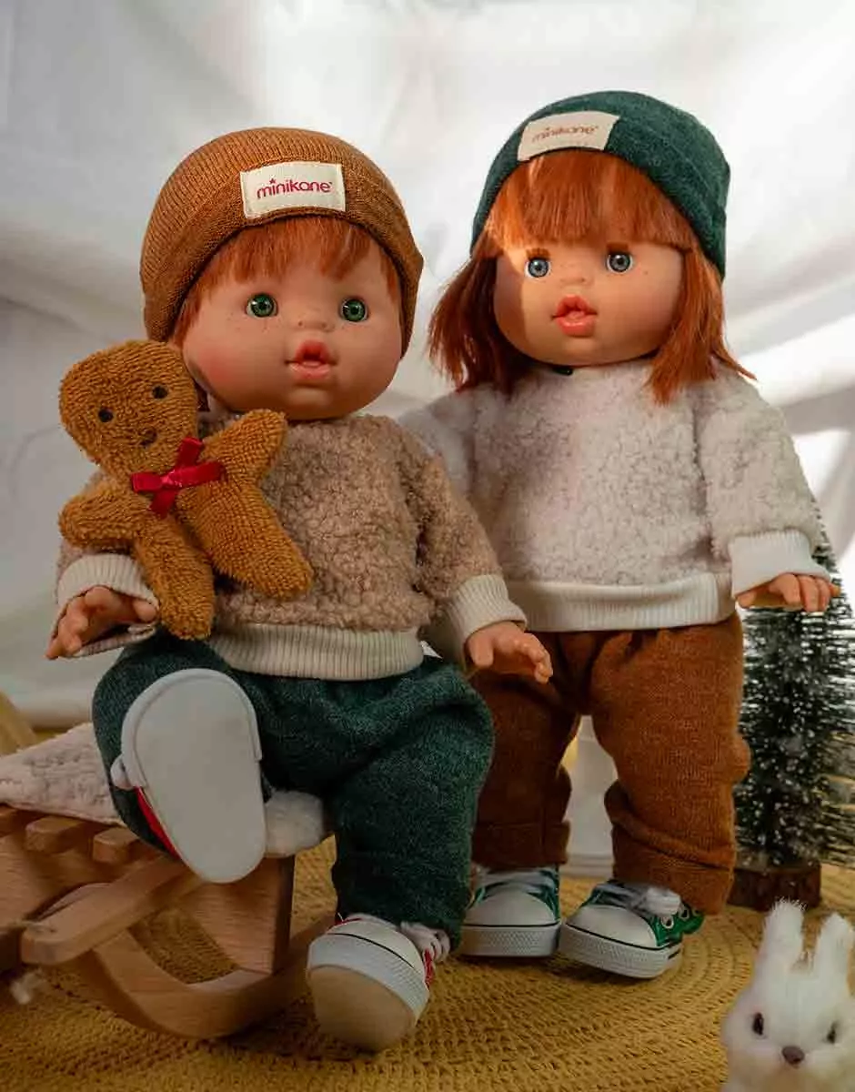 Ensemble 3 pièces « Bonhomme Pain d’épices » caramel avec doudou – Image 3