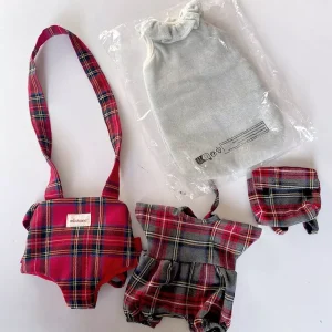 *Lot de vêtements et accessoires BABIES avec barboteuse Noa à carreaux Tartan gris
