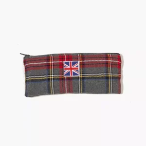 Trousse Talia pour enfant à carreaux Tartan gris