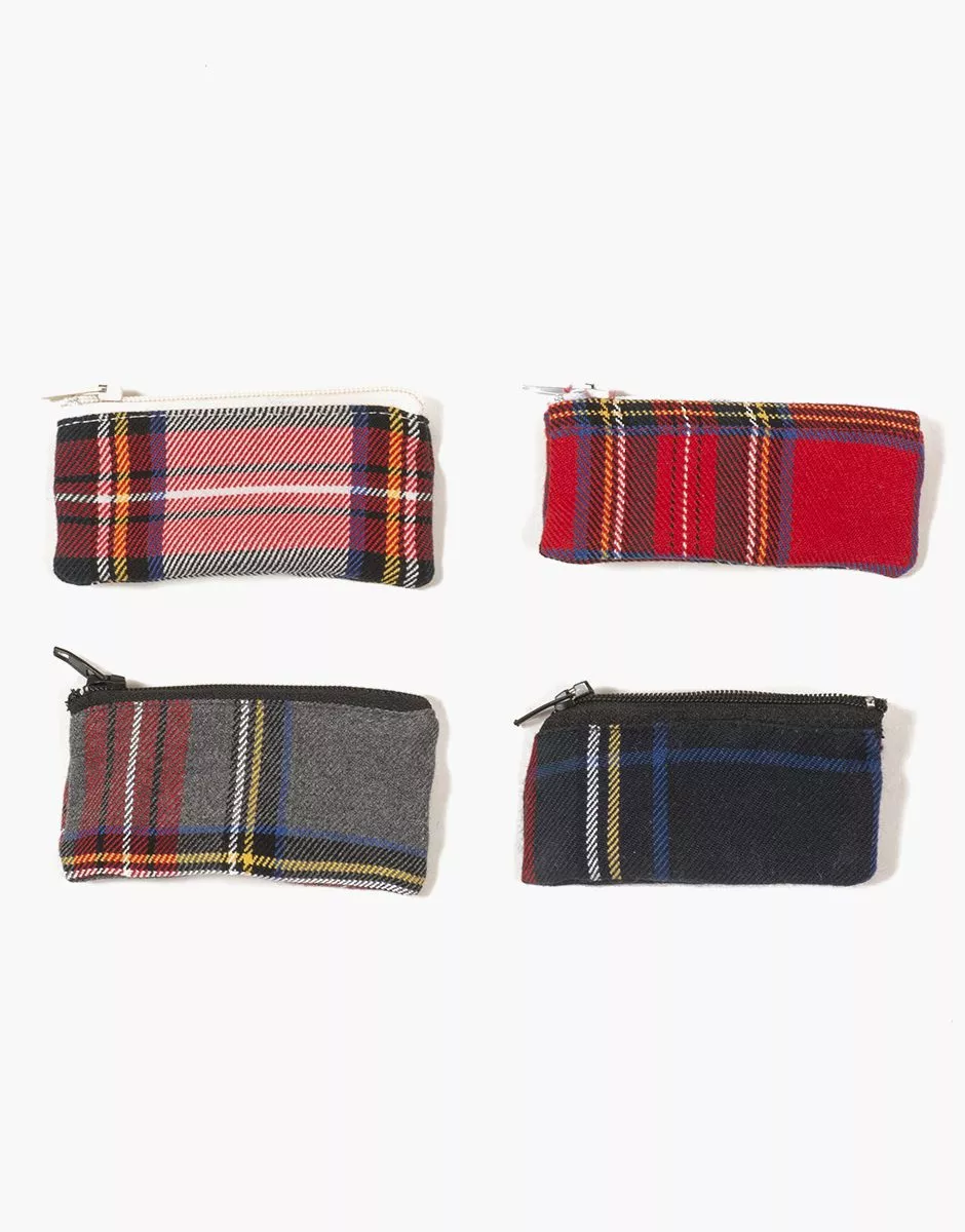 Mini trousse Talia pour poupée à carreaux Tartan rouge – Image 3