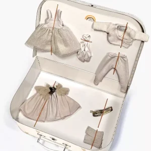 Ma Valise d&rsquo;antan de Danseuse « Petite Étoile » lin pour poupée Amigas
