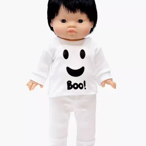 Jude-Léo, poupon Gordis debout 37cm habillé de son pyjama Morgan « Boo! »