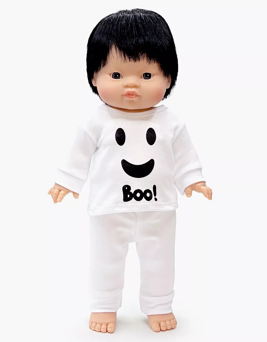 Jude-Léo, poupon Gordis debout 37cm habillé de son pyjama Morgan « Boo! »