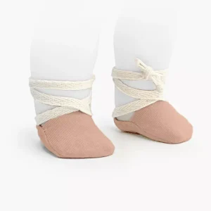 Chaussons de danse à lacets en jersey cassonade