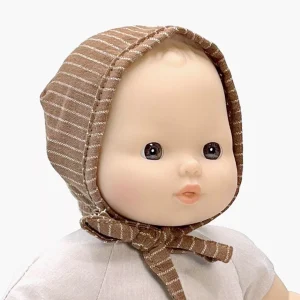 Babies – Béguin en coton à rayures noisette