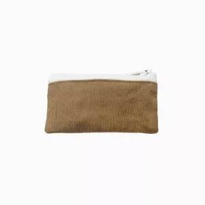 Mini trousse Talia pour poupée en milleraie havane