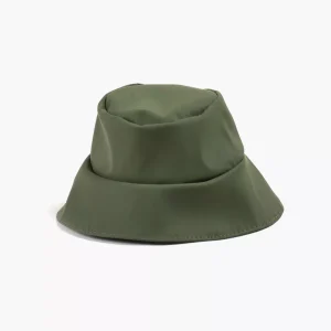 Chapeau de pluie en enduit vert kaki