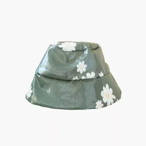 Chapeau de pluie en coton enduit Marguerites