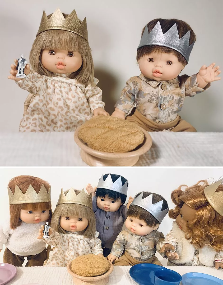 Doudou Galette des rois en éponge et ses deux couronnes – Image 2