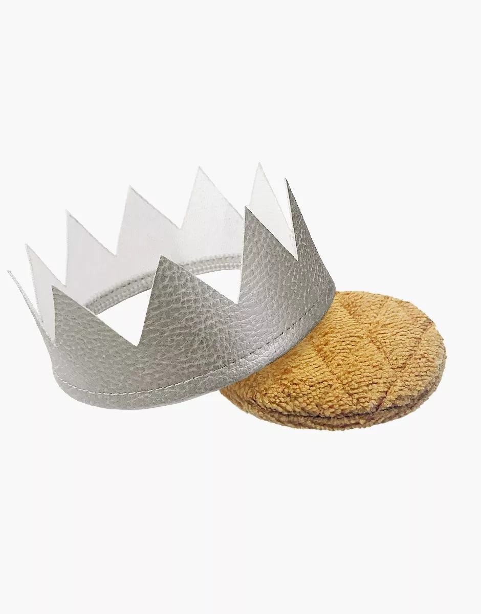 Ensemble 2 pièces « Épiphanie » pour garçon avec doudou galette des rois et couronne – Image 3