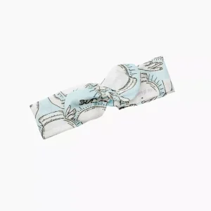 Headband à noeud rond en coton Future is bright
