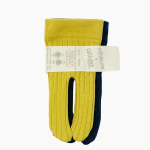 Lot de 2 collants kiwi doré / pierre de Volvic