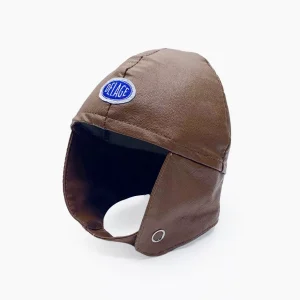 Minikane X Delage – Casque Albert simili cuir marron