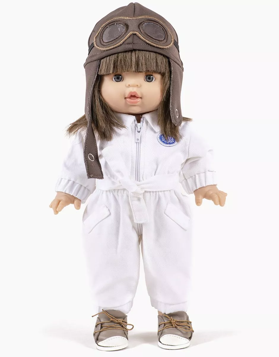 Minikane X Delage – Lunettes Renée en gabardine taupe – Image 2