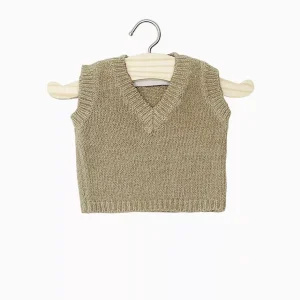 Débardeur Léonardo en tricot taupe