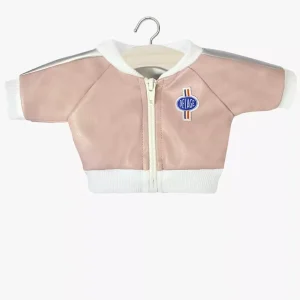 Minikane X Delage – Bombers Suzanne simili cuir rose et silver