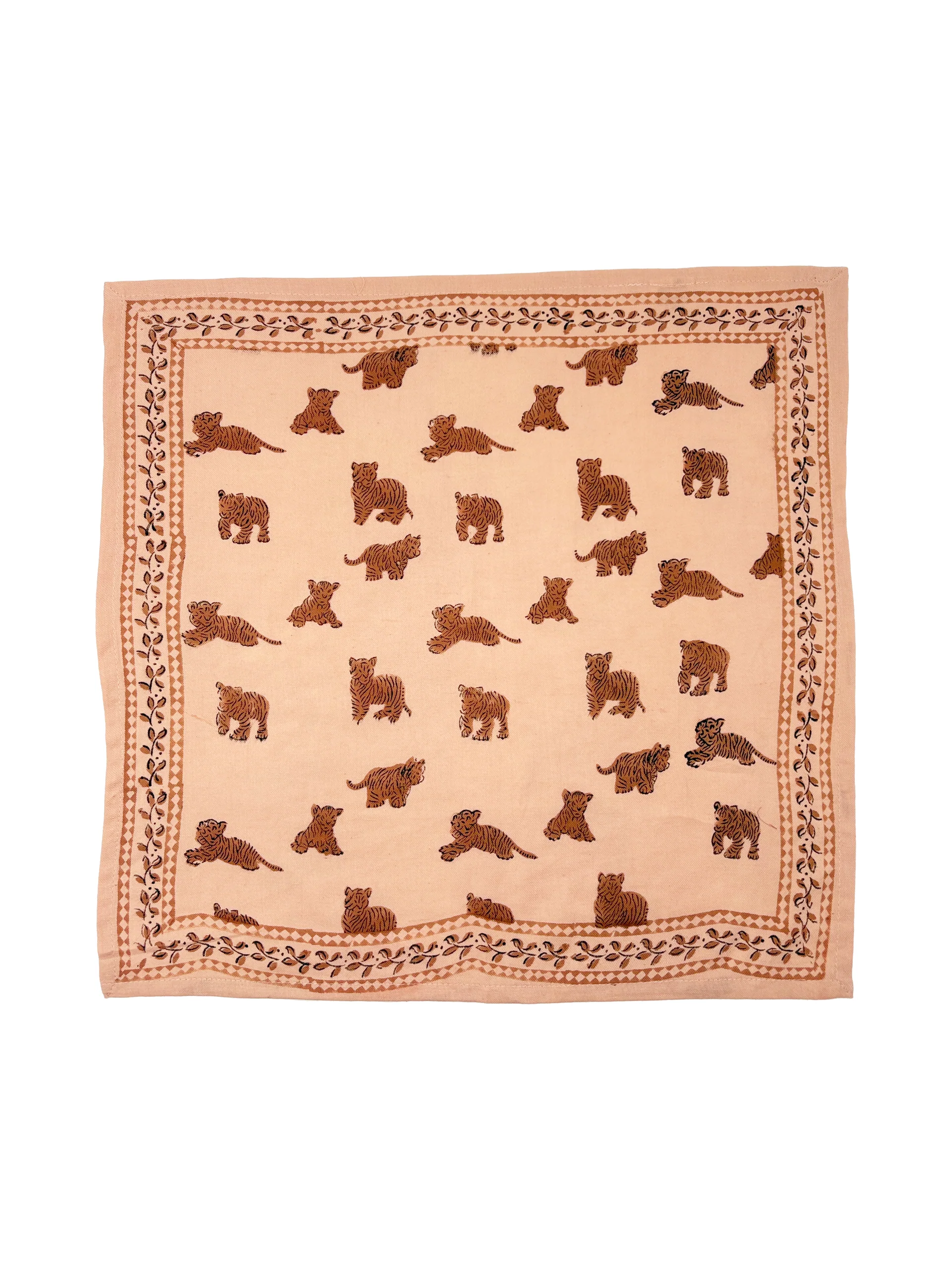 Foulard Tigre PĂȘche 100cm – Milinane â Image 2