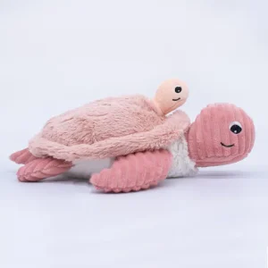 Peluche tortue rose et son petit bebe