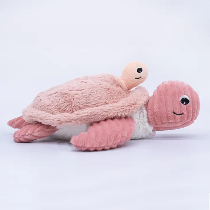 Peluche tortue rose et son petit bebe