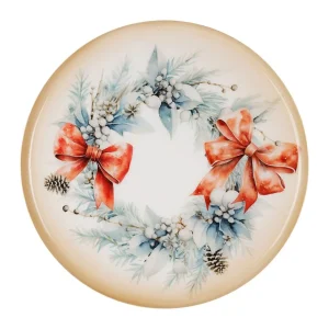 Plateau Rond Ruban 35 cm en fer, Yliades