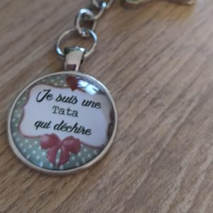 Porte-clés je suis une tata qui déchire