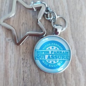 Porte-clés super parrain qui assure