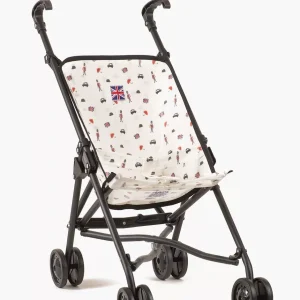 Poussette poupée London sur châssis noir