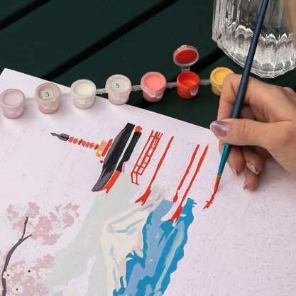 Peinture au Numéro Mont Fuji, La Petite Épicerie – Image 3