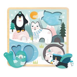 Puzzle tactile en bois Iceland – Michelle Carlslund – Vilac