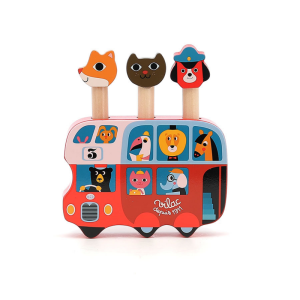 Pop-up en bois, Autobus anglais – Ingela P. Arrhenius