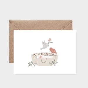 Carte postale | Sur mon berceau rose