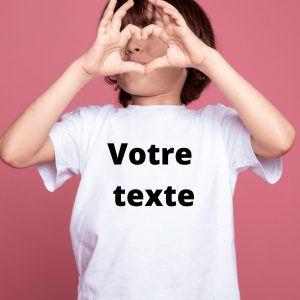 T-shirt personnalisé garçon à la demande votre texte