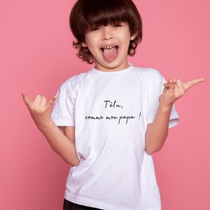 T-shirt personnalisé garçon  – Têtu comme mon papa