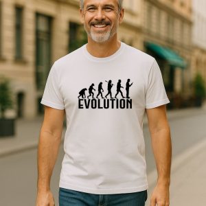 T-shirt Évolution de l’Homme – Humour, style & coton premium