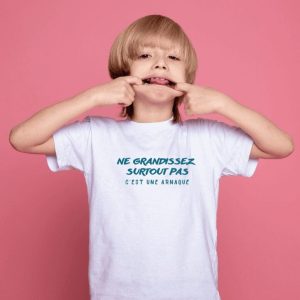 T-shirt garçon ne grandissez surtout pas