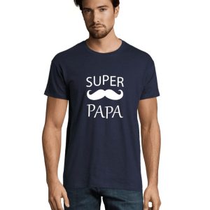 T-shirt super papa moustache