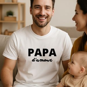 T-shirt Papa d&rsquo;Amour | Idée Cadeau Tendre et Originale