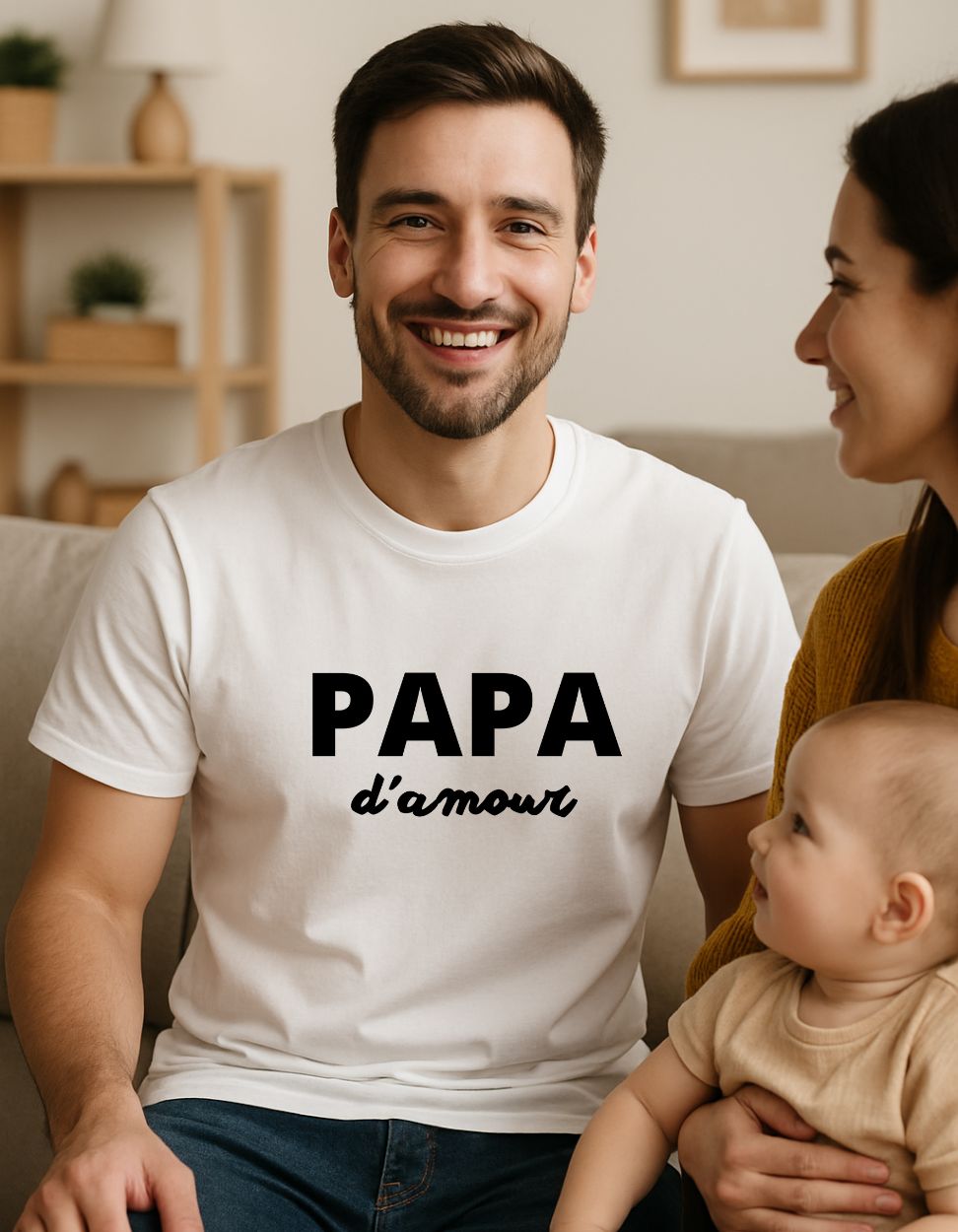 T-shirt Papa d’Amour | Idée Cadeau Tendre et Originale