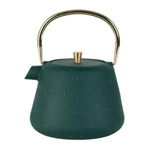 Théière anse dorée filtre Arty Émeraude Doré 1L – Yliades
