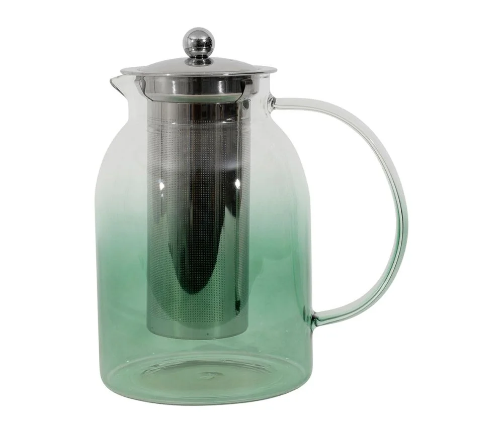Théière filtre Funky Vert 1,5L Verre borosilicate – Yliades
