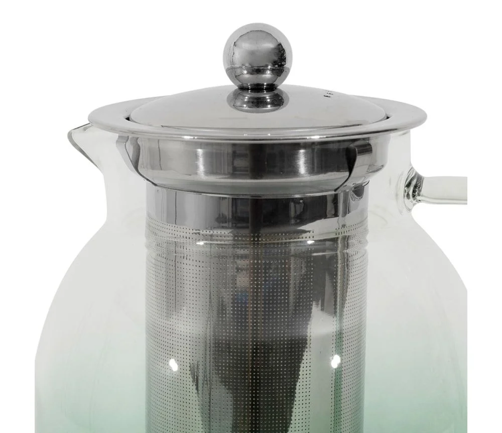 Théière filtre Funky Vert 1,5L Verre borosilicate – Yliades – Image 2