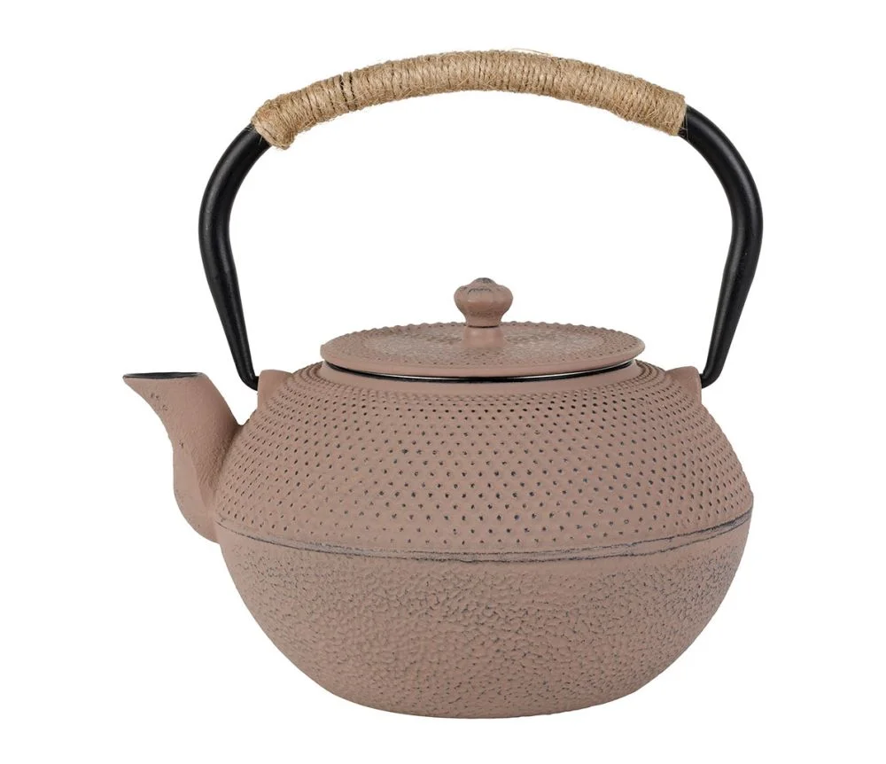 Théière avec filtre picots Nude 1,2 L en fonte et inox, Yliades