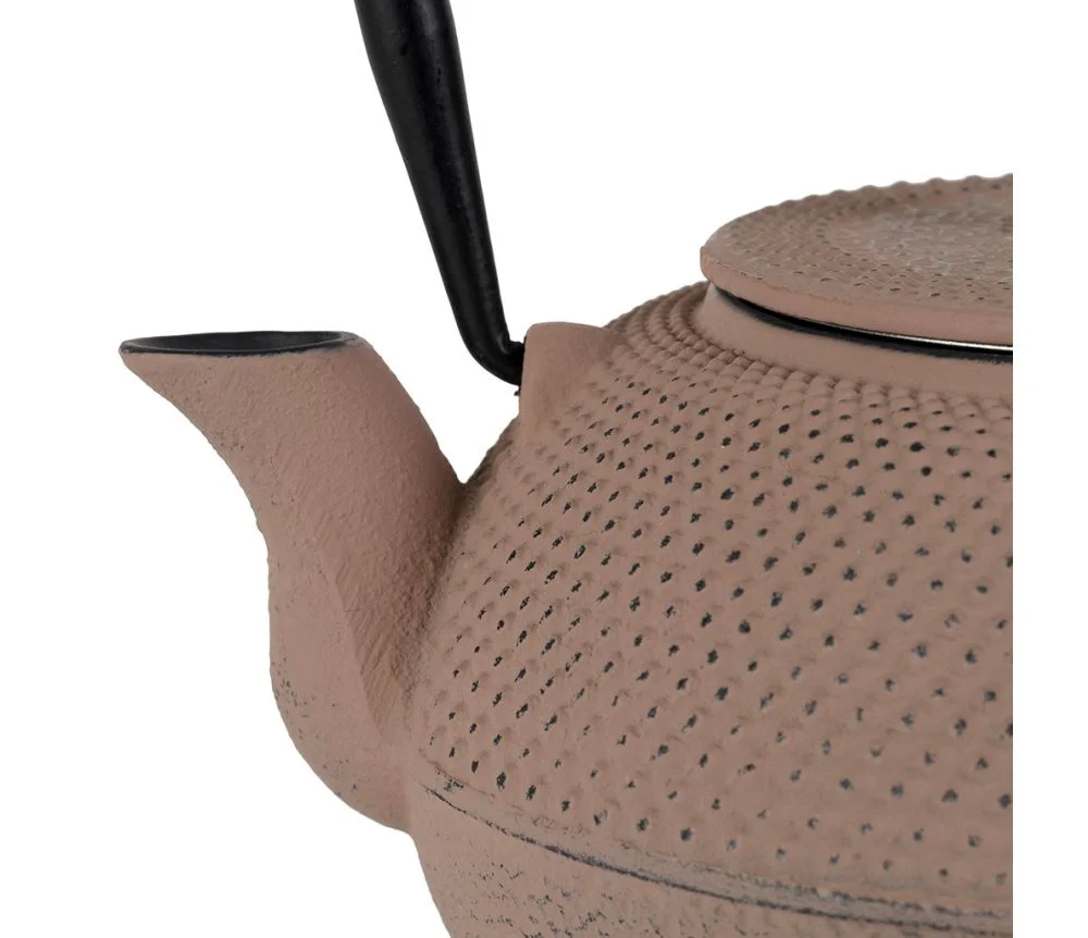 Théière avec filtre picots Nude 1,2 L en fonte et inox, Yliades – Image 4