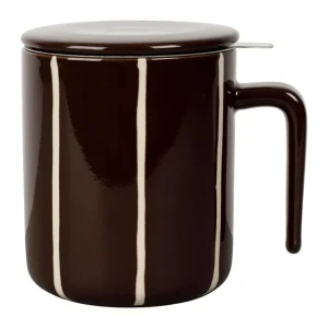 Tisanière avec filtre Épura Brun + Écru 30 cl en grès, Yliades