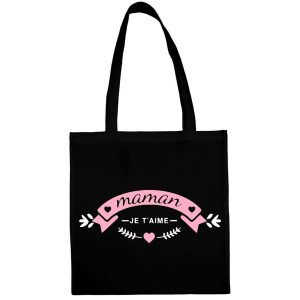 Tote bag sac personnalisé – Maman je t&rsquo;aime