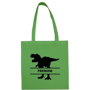 Tote bag sac personnalisé enfant – Tyrannosaure