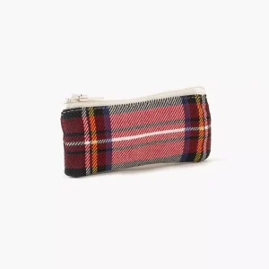Mini trousse Talia pour poupée à carreaux Tartan écru